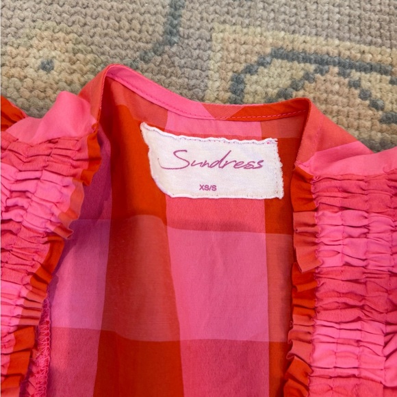 Sundress Marine Mini Dress Hot Pink Plaid - Picture 3 of 4